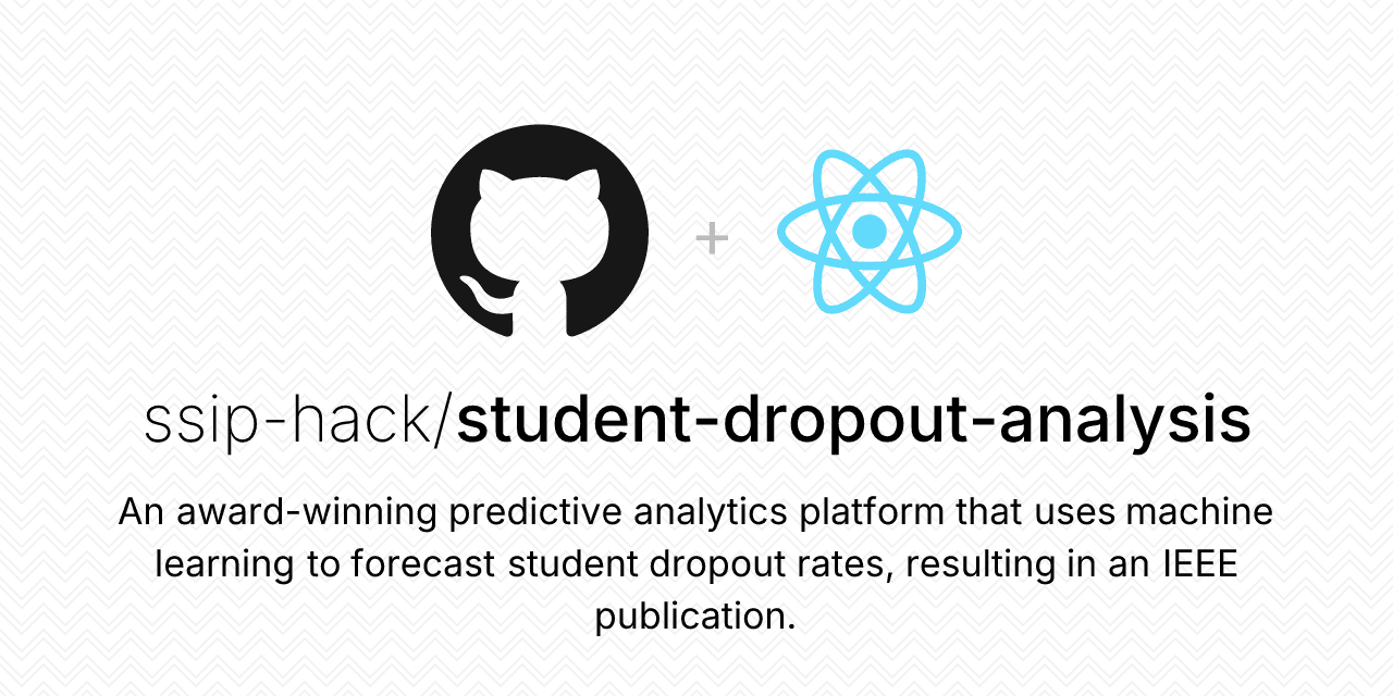 Screenshot of the Student Dropout Analysis Platform project